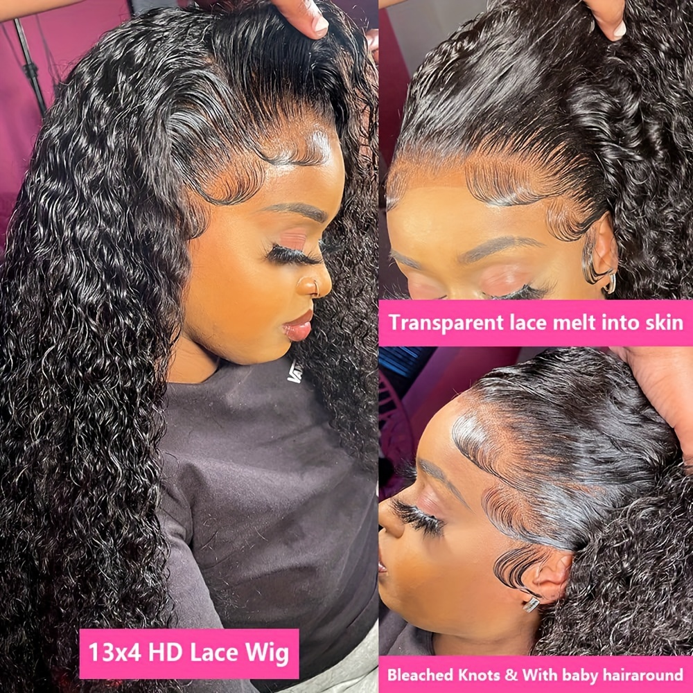 Water Wave Lace Front Wig Hd Lace Frontal Brazilian Wigs - Temu Canada