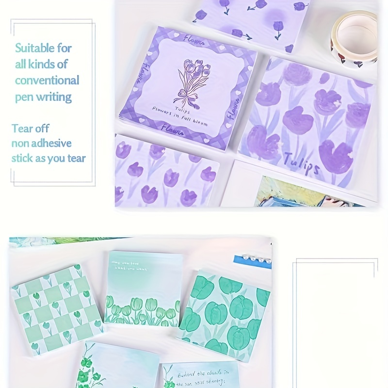 Flower Stickers, Adhesive Note, Boxed Set