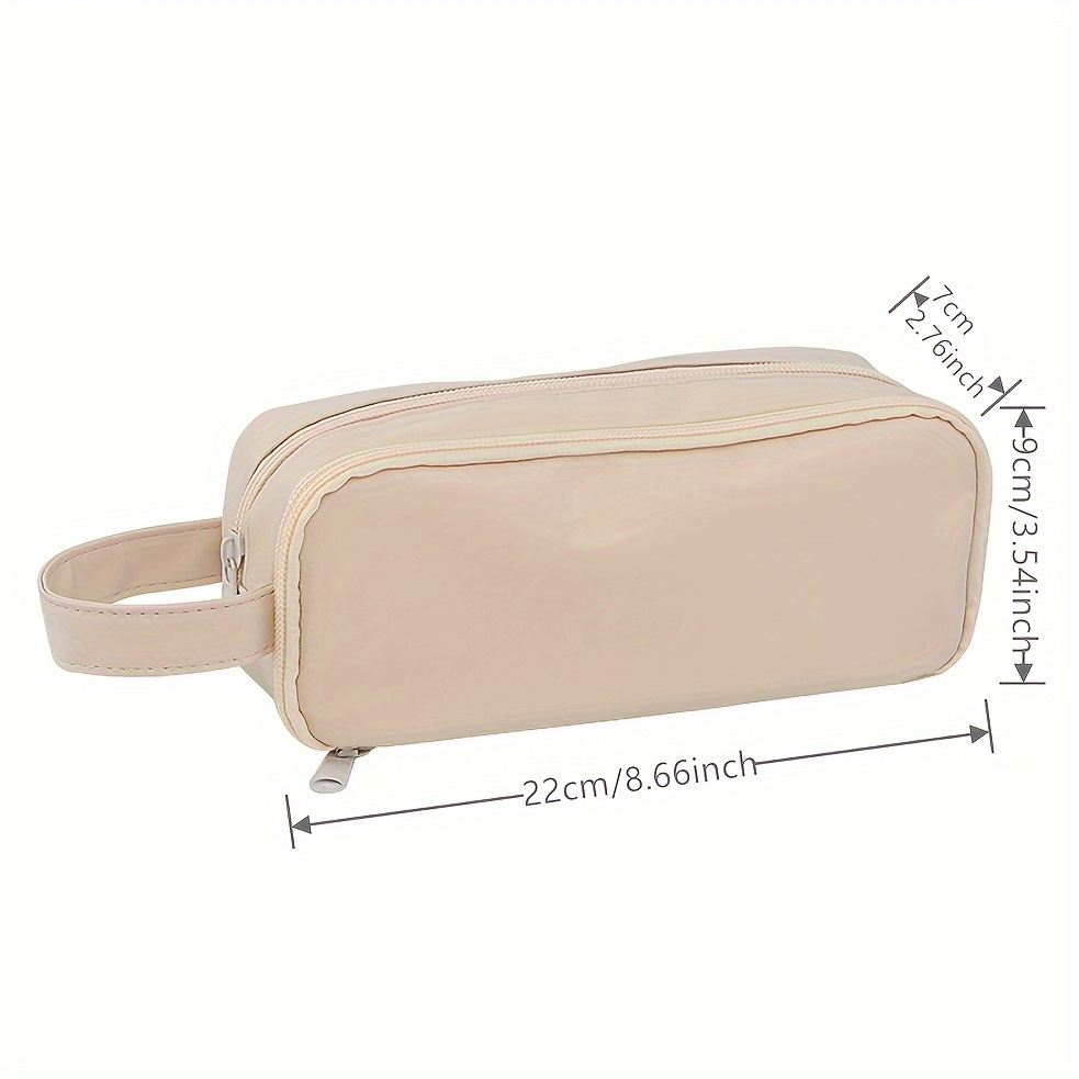 Large Capacity Pencil Case Water Proof Pu Leather Pencil - Temu