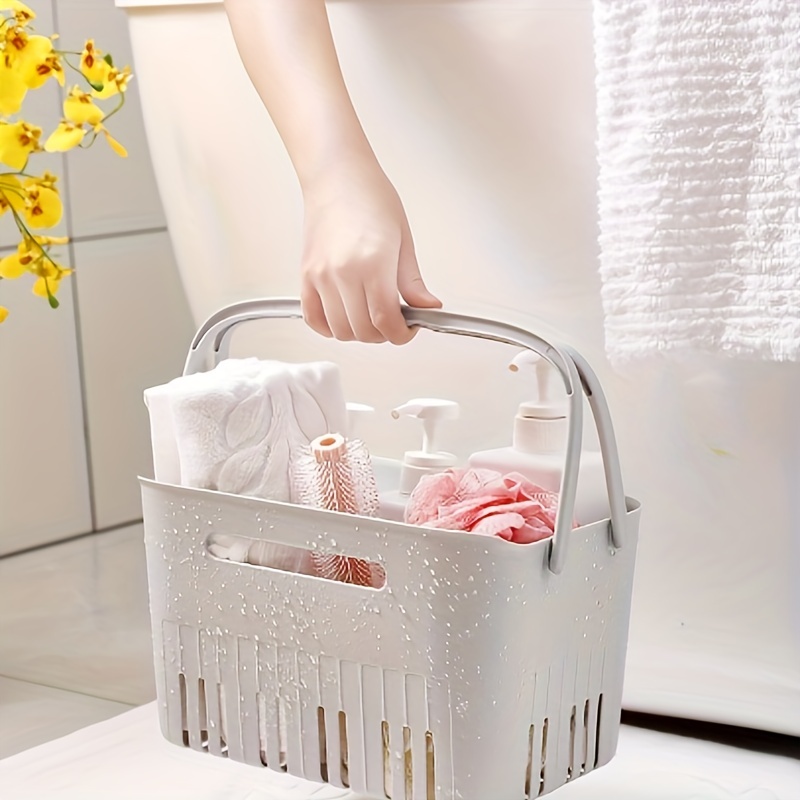 Portable Shower Caddy Basket Plastic Shampoo Conditioner Cosmetics Storage  Basket with Handle Box For Bathroom Kitchen Dorm Room