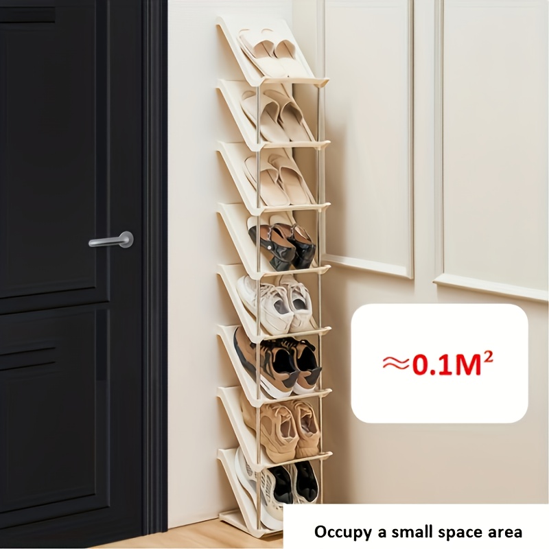6 Tiers Vertical Shoe Tower, Narrow Corner Shoe Rack, Folding Shoe Cabinet,Space  Saving DIY Free Standing Shoes Storage Organizer for Small Entryway,  Closet, Stable & Easy Assembly, Orange 