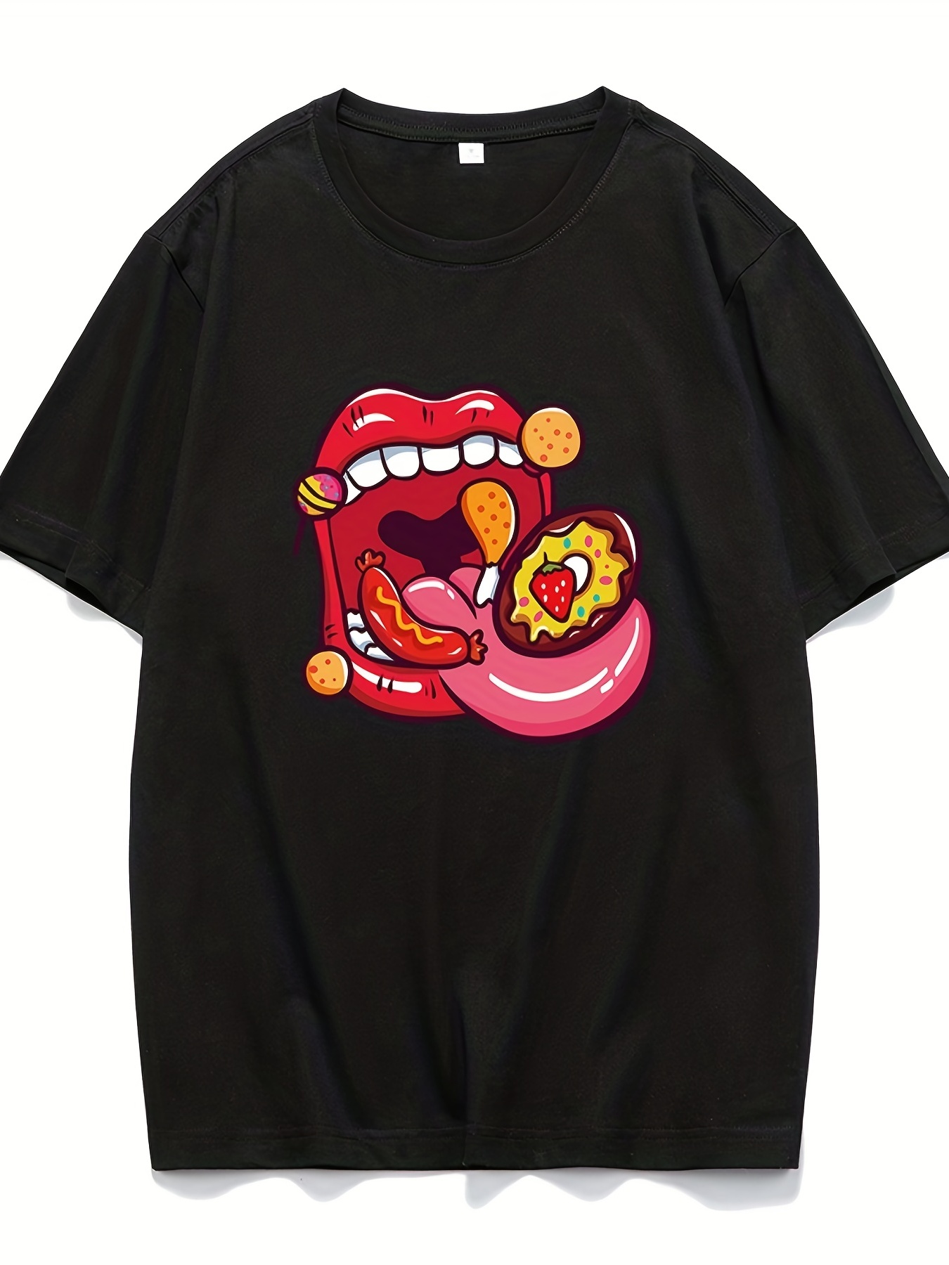 Tee shirt best sale avec bouche rouge