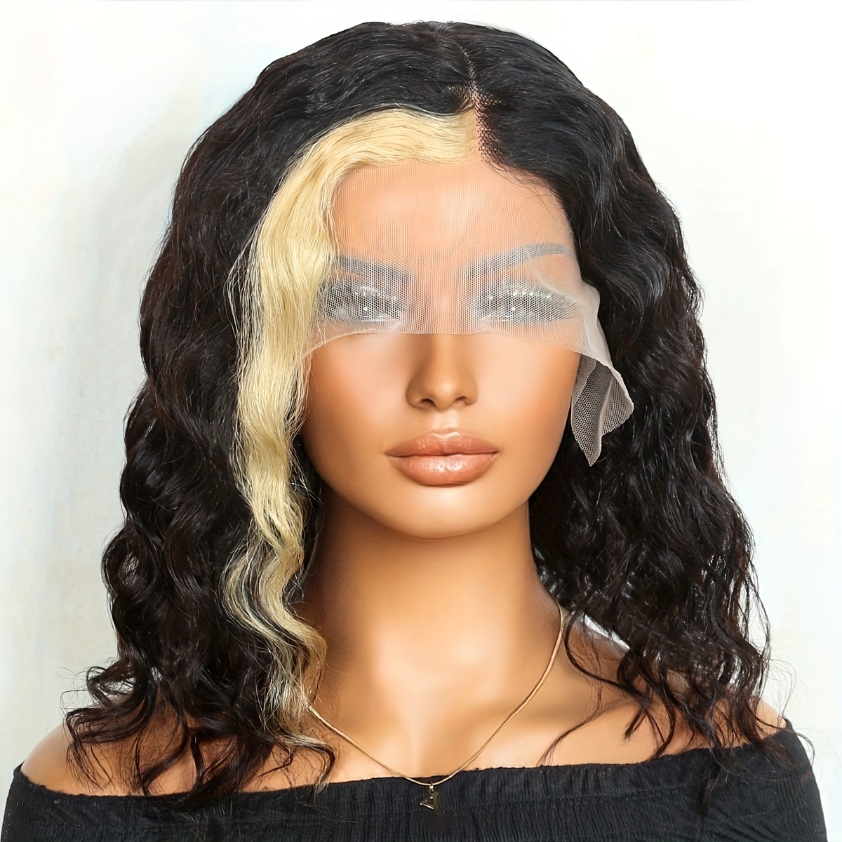 Omber 613 Highlight Loose Deep Wave Bob Hair Wigs 13 4 1 Temu