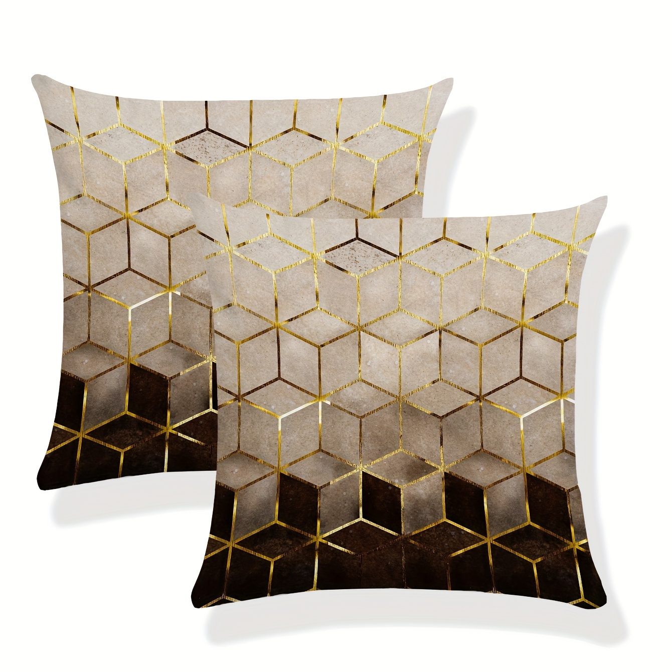 

2pcs, Geometric Style Polyester Cushion Cover, Pillow Cover, Room Decor, Bedroom Decor, Sofa Decor, Collectible Buildings Accessories (cushion Is Not Included)