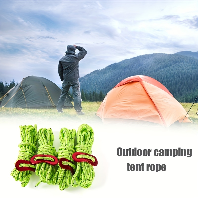  ThreeBulls 1.8mm Fluorescent Reflective Guyline Tent Rope  Camping Cord Paracord 65 Feet (Green, 20m) : Sports & Outdoors