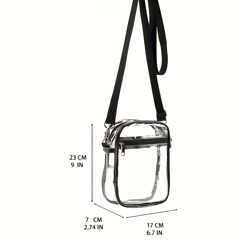Clear Crossbody Bag, Stadium Approved Clear Bag For Concerts,sporting Event  For Women And Men Pvc Bag - Temu Japan