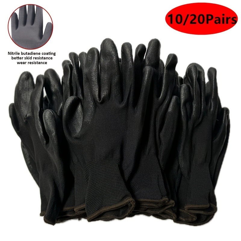 Pack 3 paia di guanti neri di cotone Taglia M