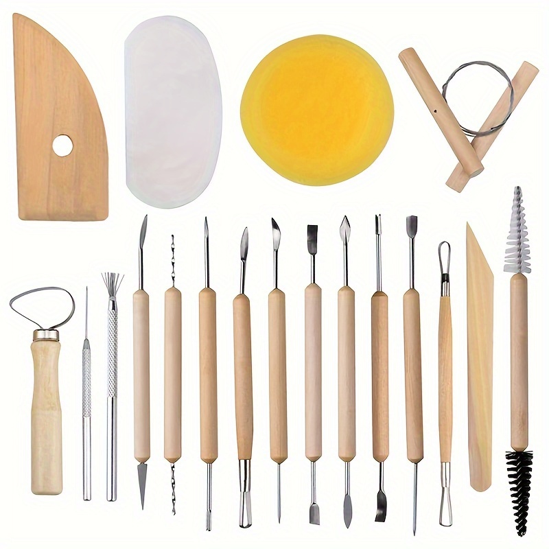Blisstime Polymer Clay Tools 24pcs Air Dry Clay Tools, Dotting Tools  Modeling Clay Tools Clay Scultping Tools, Clay Tool Kit with Bag for  Polymer