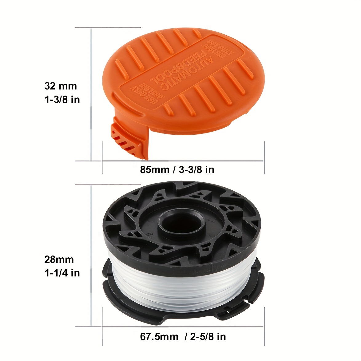 Riselion Trimmer Spool Compatible With Black + Decker Autofeed System  Replacement Durable Af-100 String Trimmer Edger, Line String Trimmer (8  Trimmer Spool, 2 Spool , 2 Spring) - Temu