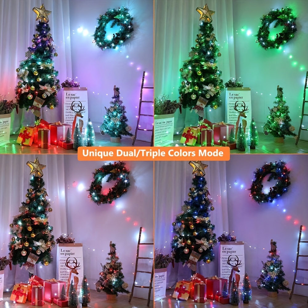 Led Christmas Tree Ice Strip Lights Led Leather Wire Ice - Temu