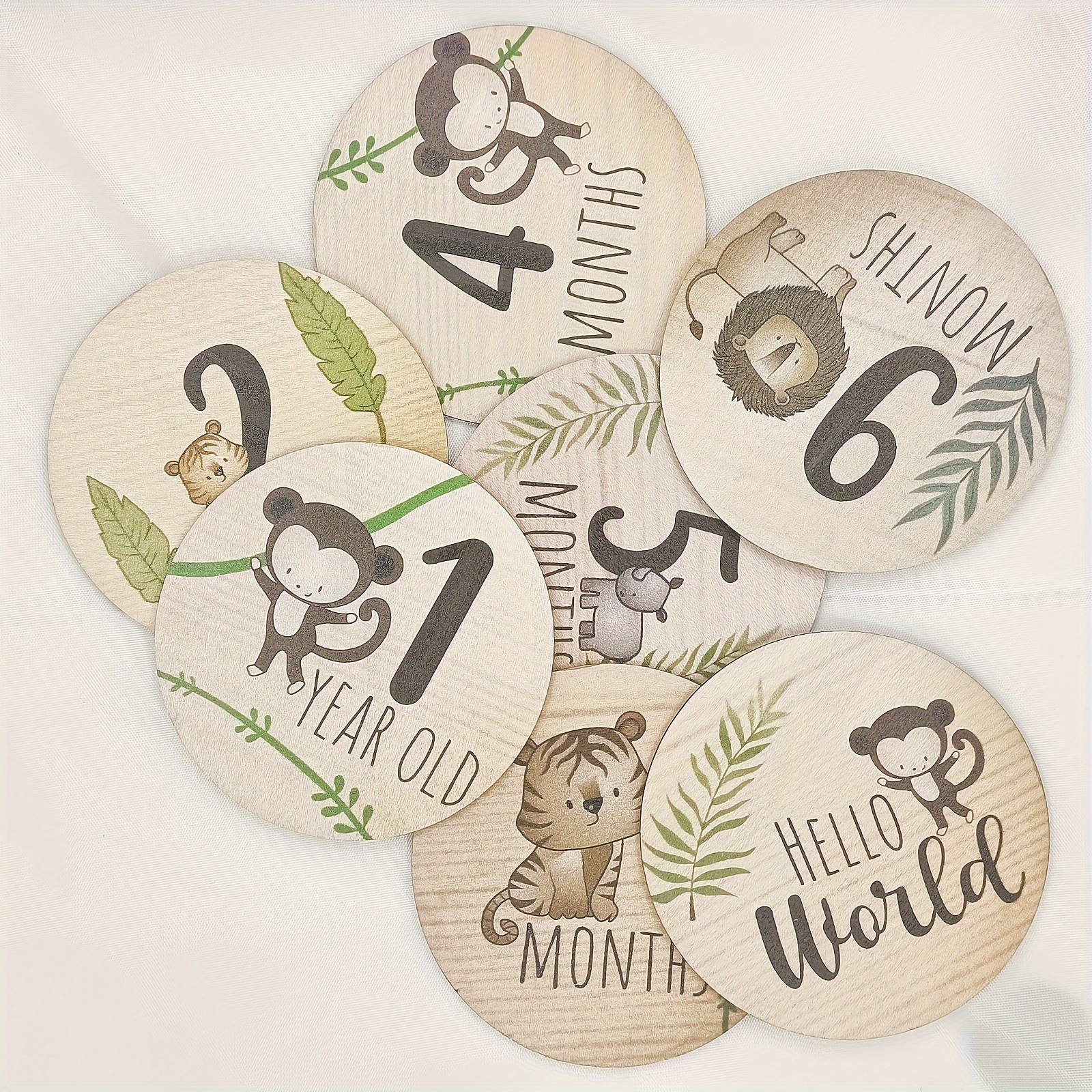 Milestone Cards Wooden Milestone birth Sign Photography - Temu