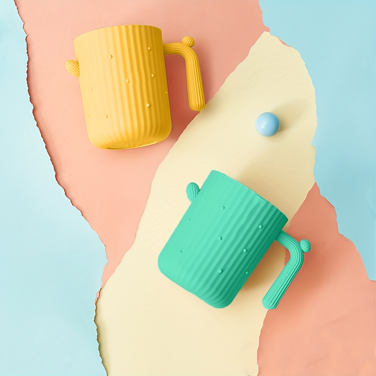 Cactus Mouthwash Cup Bathroom Tumbler Gargling Toothbrushing Solid Unique Decor