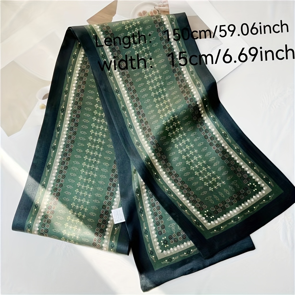 Green Polka Dots Ribbon Neck Scarf