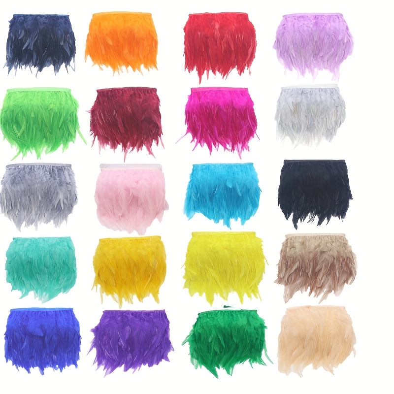 5 Yards Chicken Rooster Feathers Trims Strip For Wedding - Temu
