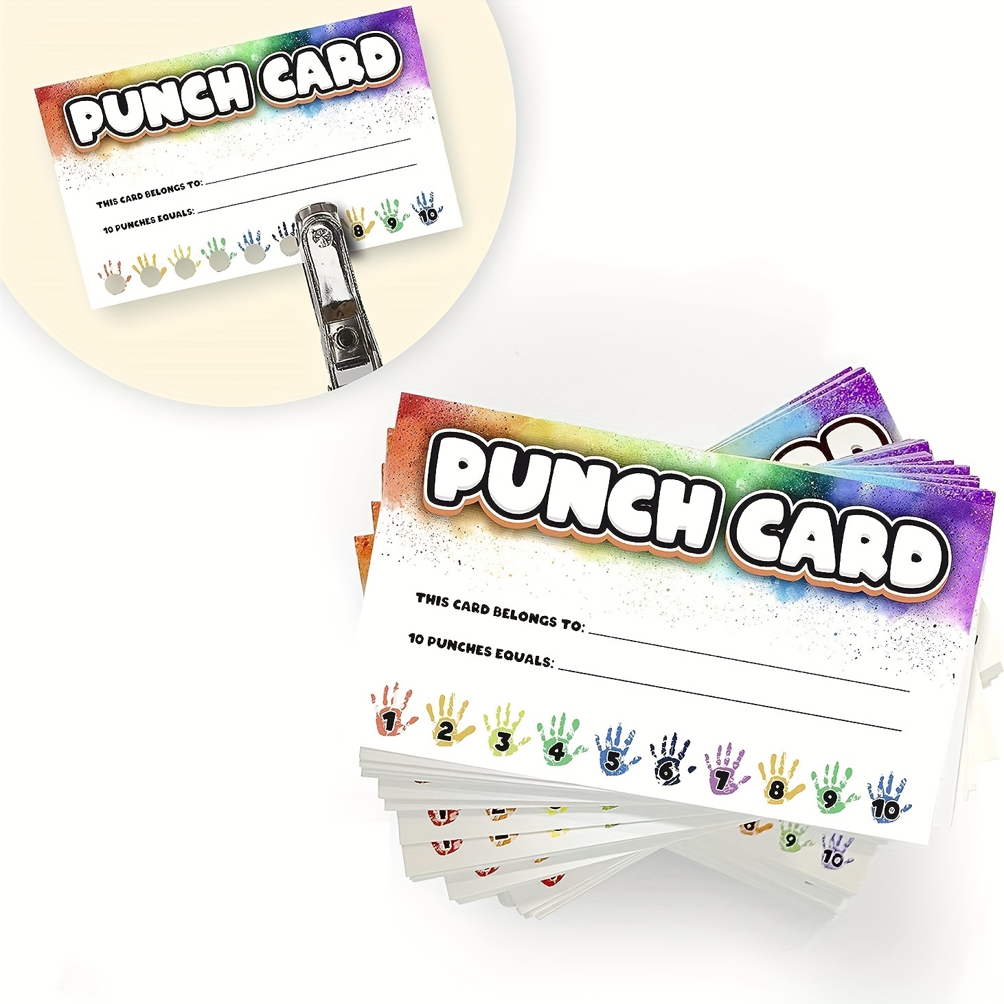 50pcs/pack Punch Cards, Suitable For Classroom, Behavior Reward Punch  Cards, Incentive Punch Cards, Member Point Cards Marketing Activity Number  Cards