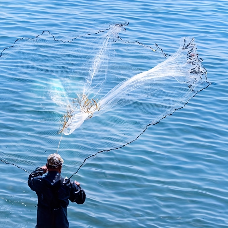 American Fishing Cast Net Easy Throw Cast Net Suitable Fish - Temu Canada