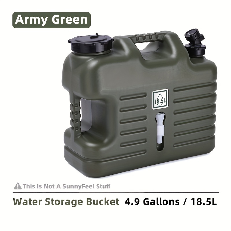3.9 Gallon Water Jug BPA Free Camping Water Container with Spigot, 15L Water  Storage Containers Military