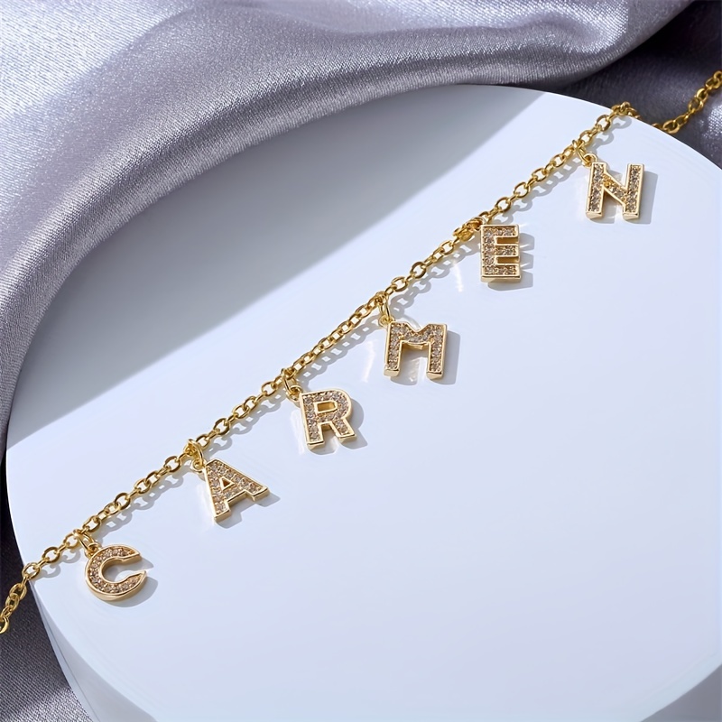 Personalized Mini Initial Letter Bracelet / Necklace