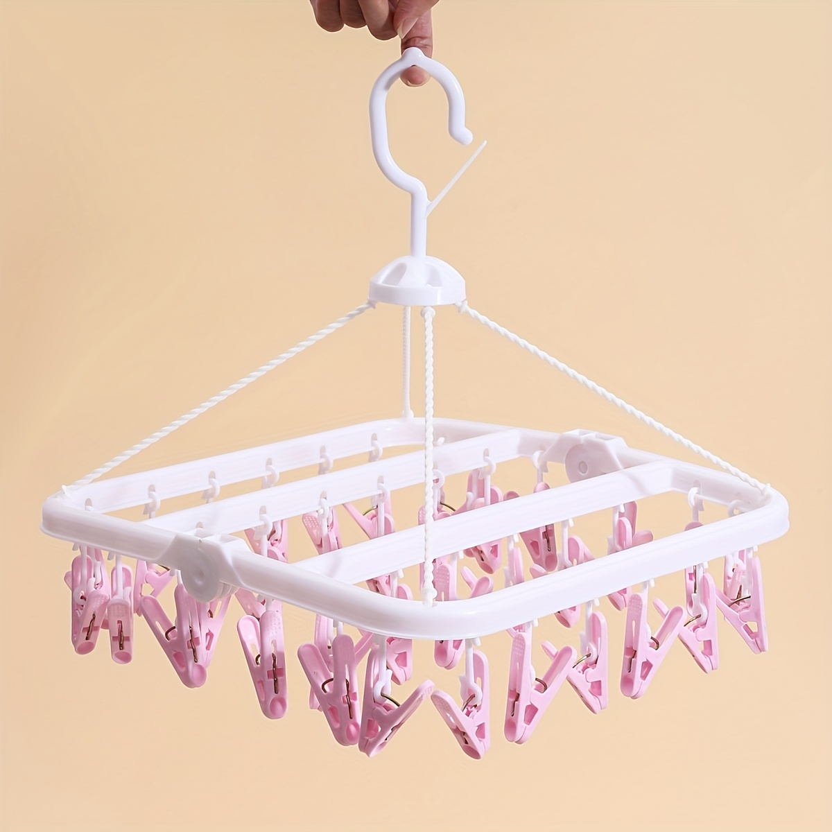 Sock Drying Rack 24 Clips Plastic Laundry Clothes - Temu