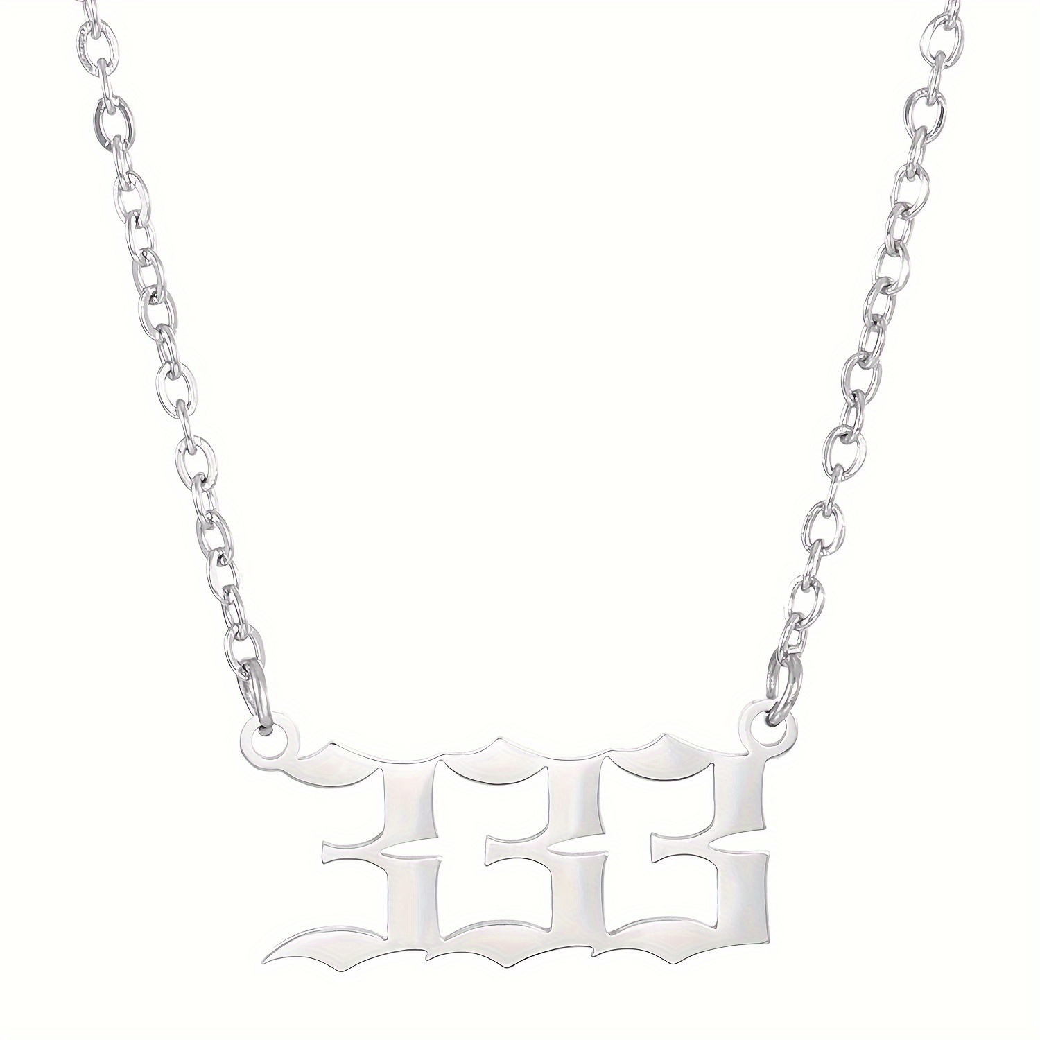 Personalized Stainless Steel 1-9 Number Pendant Necklace