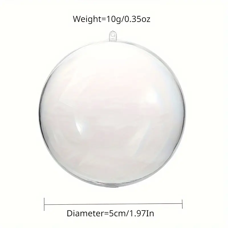 Clear Plastic Fillable Ornaments For Crafts And Christmas - Temu