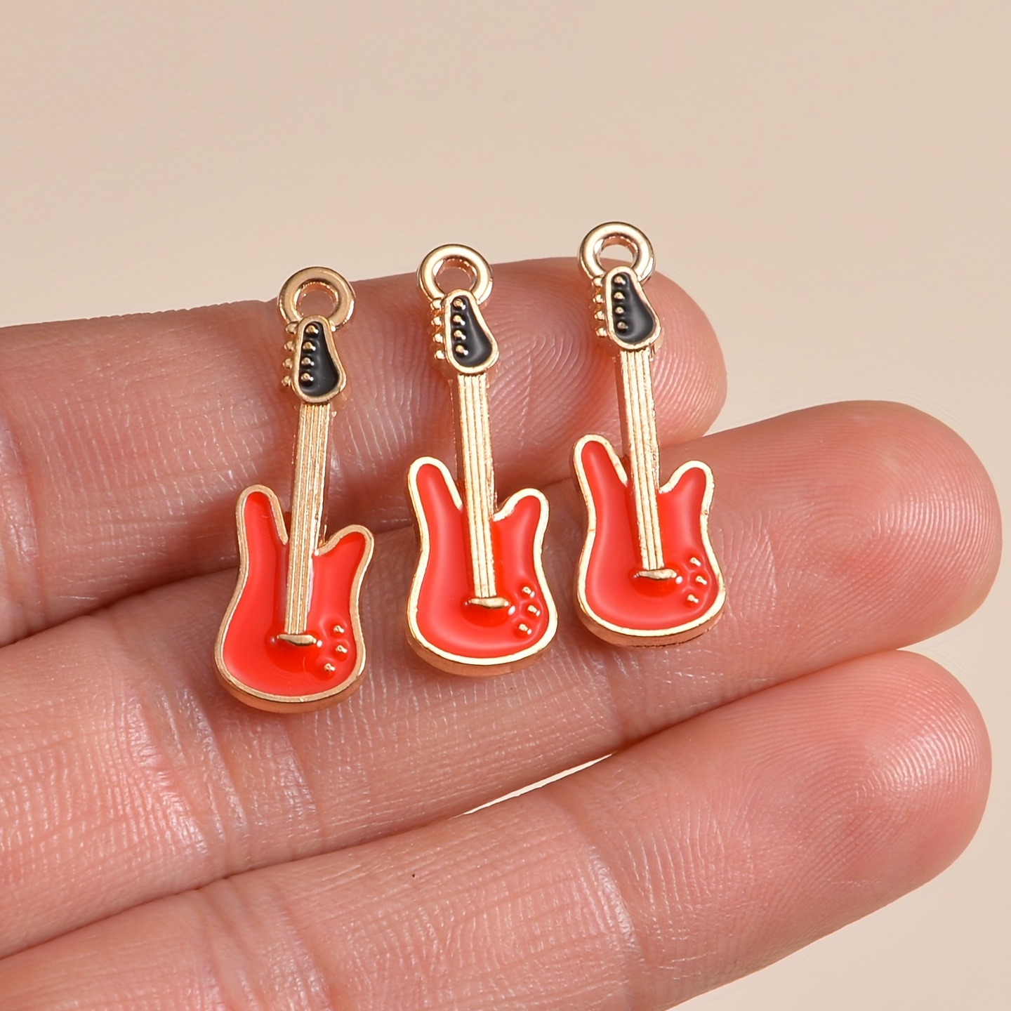 10pcs Guitar Alloy Pendant Jewelry Set