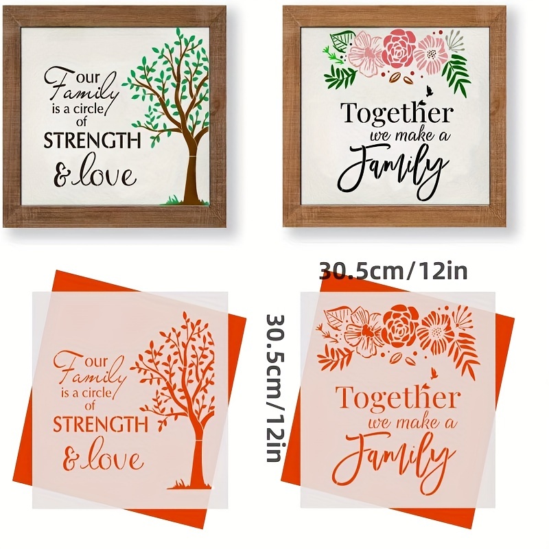 Family Tree Flower Stencils Family Together Diy Signs With Word Tree Flower  Stencils For Painting On Wood, Wall Art, Diy Home Decor - Temu United Arab  Emirates