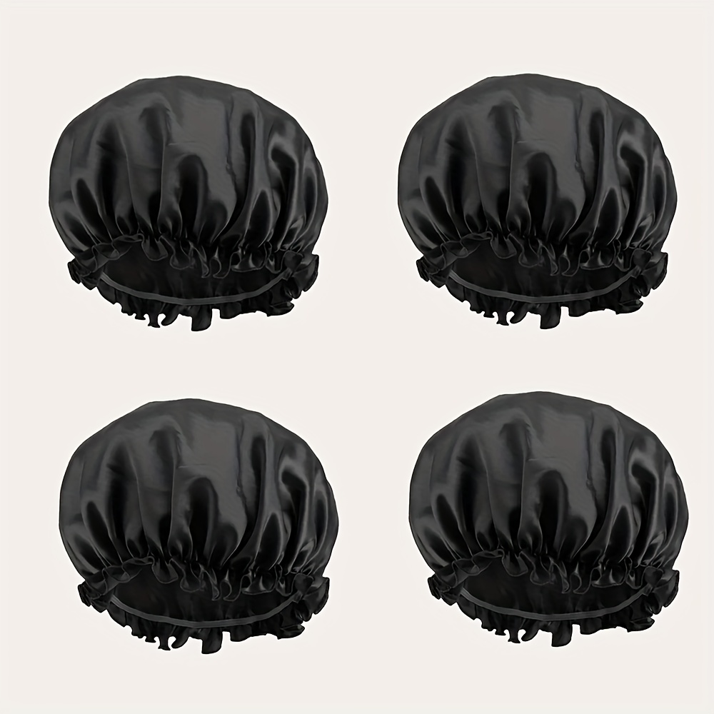 4pcs Bonnet En Satin Bonnet En Soie Bonnet Pour Les Cheveux Pour Dormir,  Bonnet De Soin Des Cheveux Réutilisable Ajustable De Sommeil Pour Femmes -  Temu France