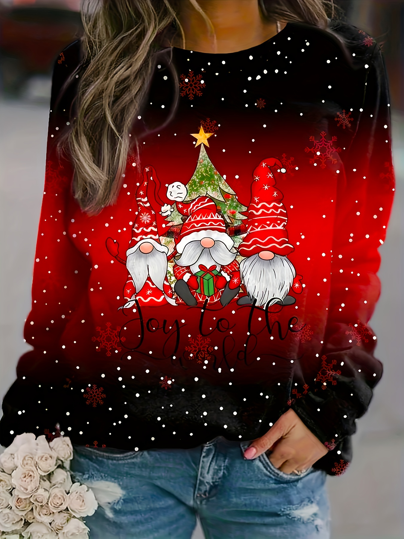 Christmas Graphic Print Bodysuit Casual Long Sleeve One - Temu