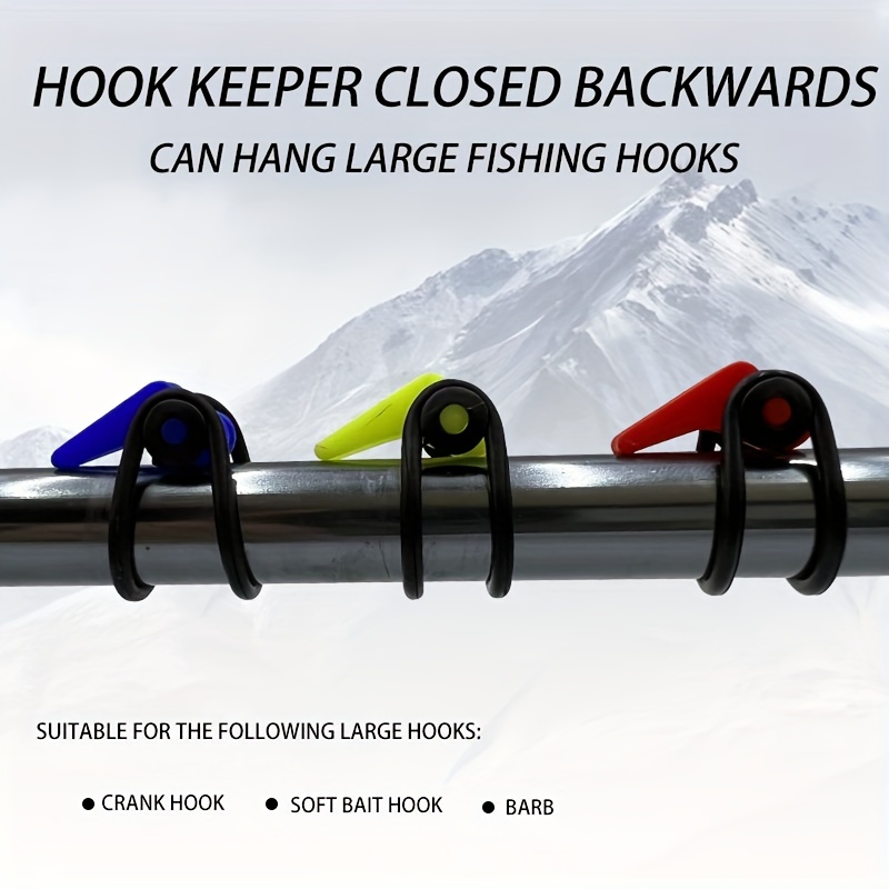 10 Set Fishing Pole Hook Keeper Fish Hook Holder Plastic Lures Hook Keeper