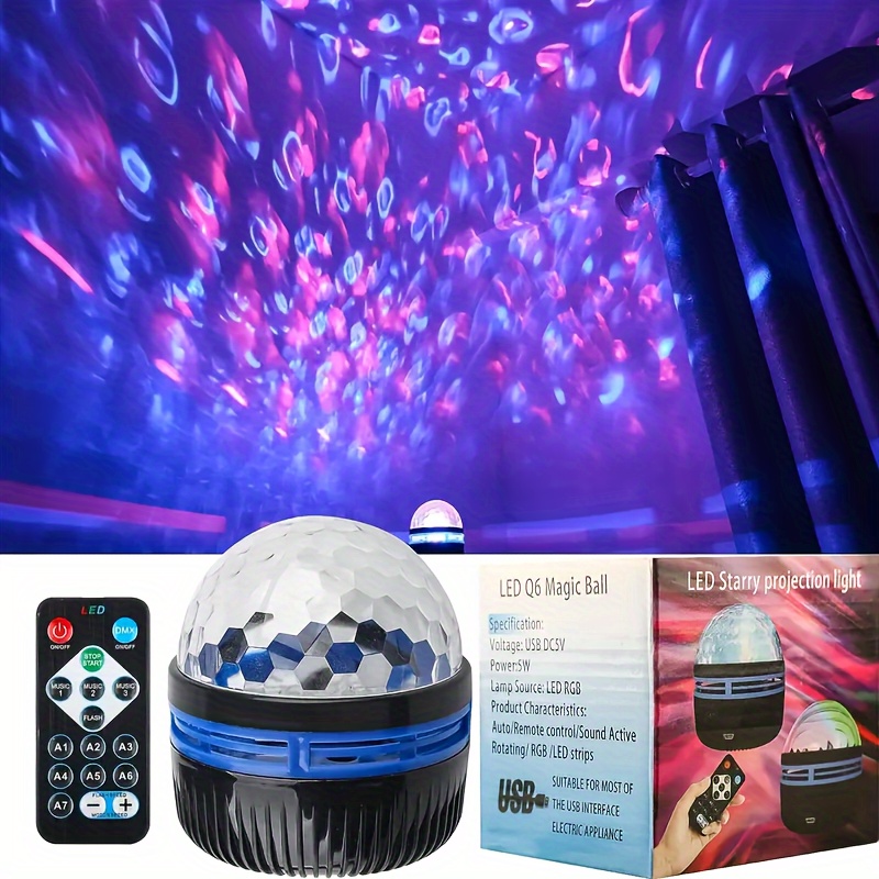 Led Water Pattern Starry Sky Light Remote Control Aurora - Temu