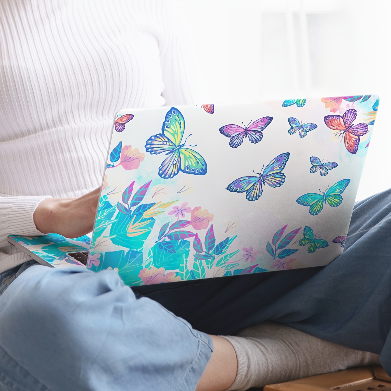 

'butterfly' Sticker Is Suitable For Laptop Decals, Computer Case Protective Film, Laptop Skin Decals