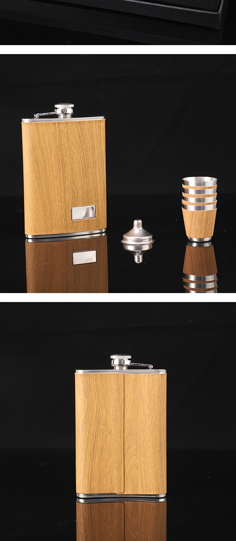 6 pieces of exquisite stainless steel mens mini hip set, including cups, funnels, and metal wine accessories, outdoor use 详情 4