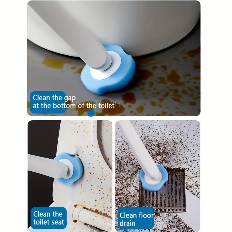 1pc Three-layer Household Cleaning With Handle Sponge Brush