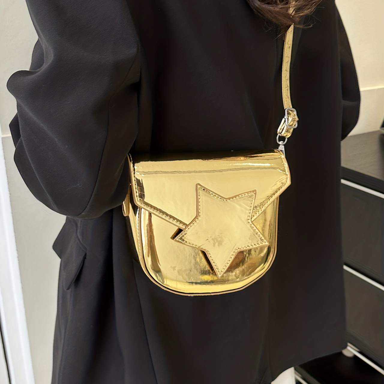 Cute Star-Shaped Yellow Candy Color Ladies Handbag