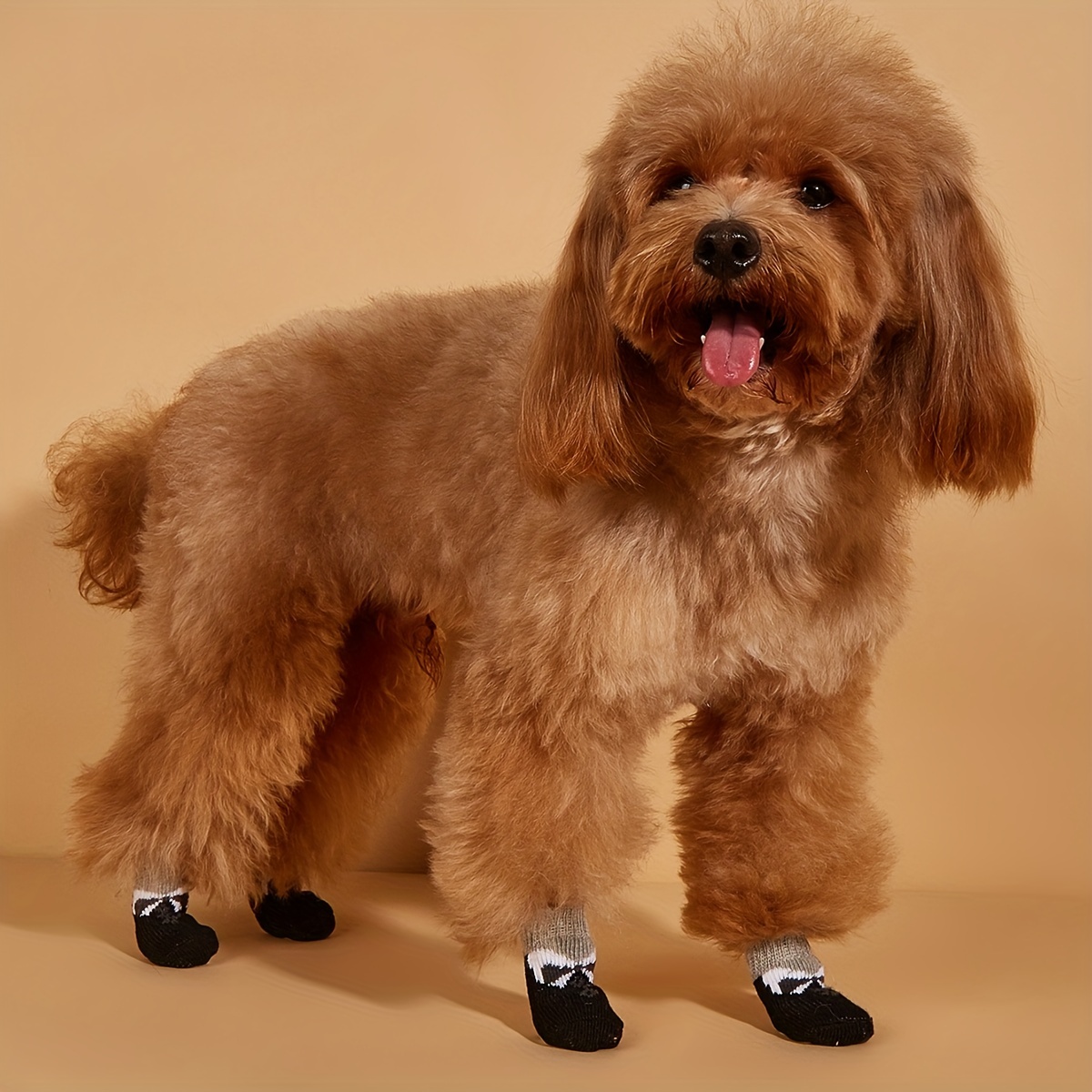 4 Unids/set Calcetines Para Perros Con Zapatos Antideslizantes