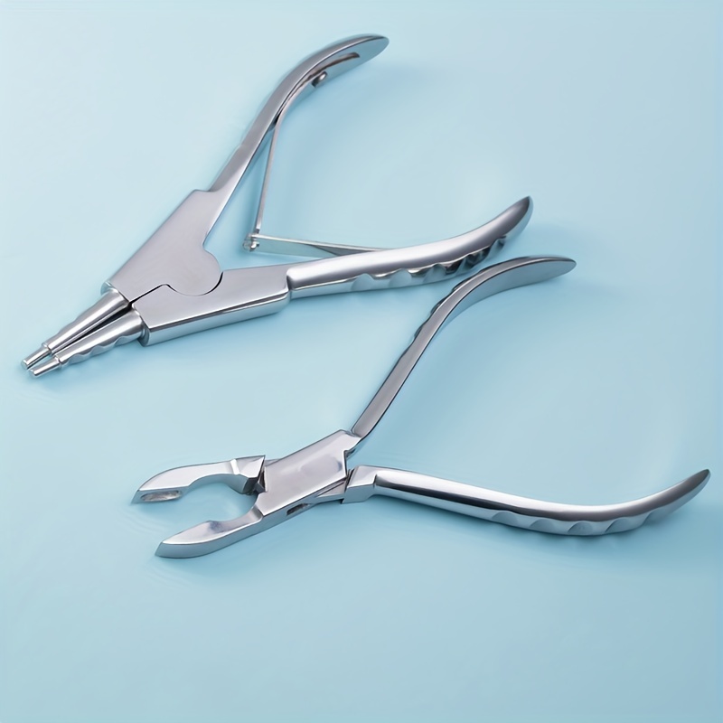 Surgical Steel Piercing Tools Kit Tweezer Clamp Forceps Plier