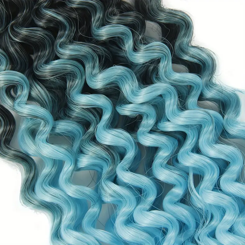 Deep Wave Crochet Hair Lungo Oceano Wave Braiding Hair - Temu Italy