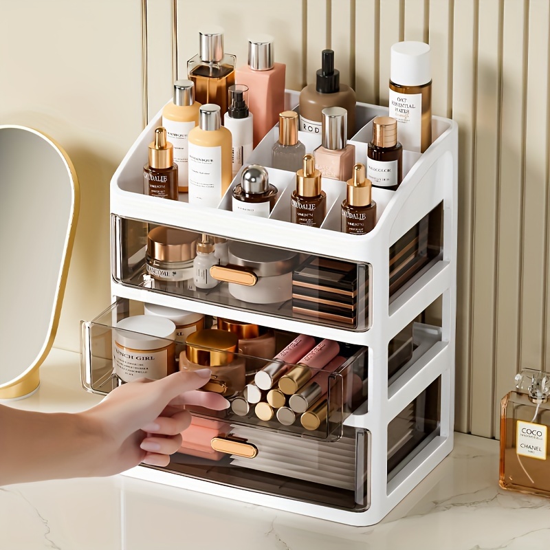 2-layer Makeup Organizer, Desktop Makeup Holder Rack, Large Capacity  Cosmetic Storage Shelf, Suitable For Cosmetic Perfume Skincare Lipstick,  Bathroom Toiletries Storage Rack Makeup Organizers Storage - Temu
