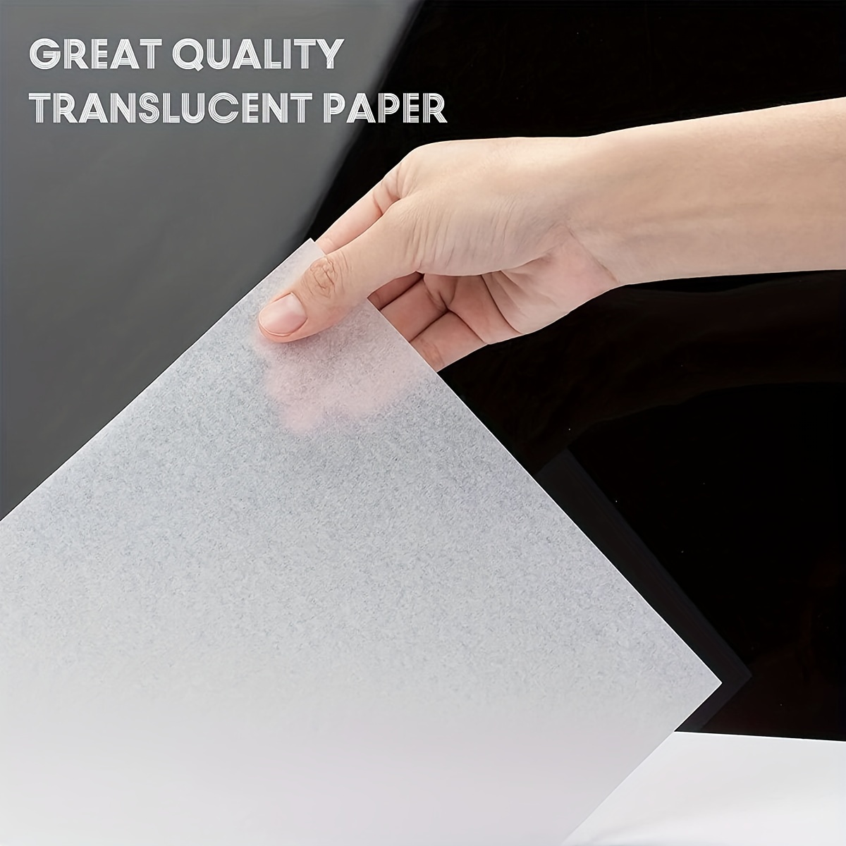 Vellum Paper, Cridoz 50 Sheets Vellum Transparent Paper 8.5 x 11 Inches  Translucent Clear Paper for Printing Sketching Tracing Drawing Animation