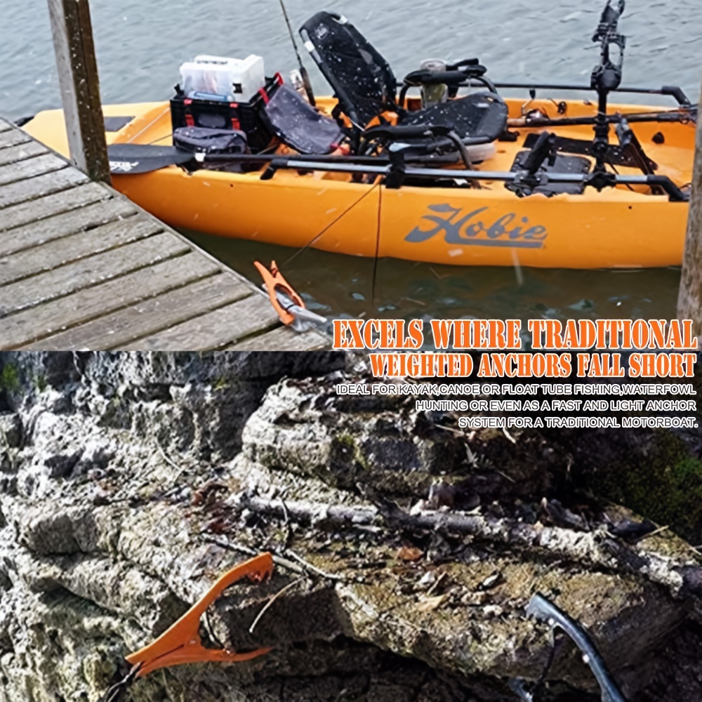 Boat Kayak Anchor- Kayak Canoe Equipment Accessories Brush Clamp