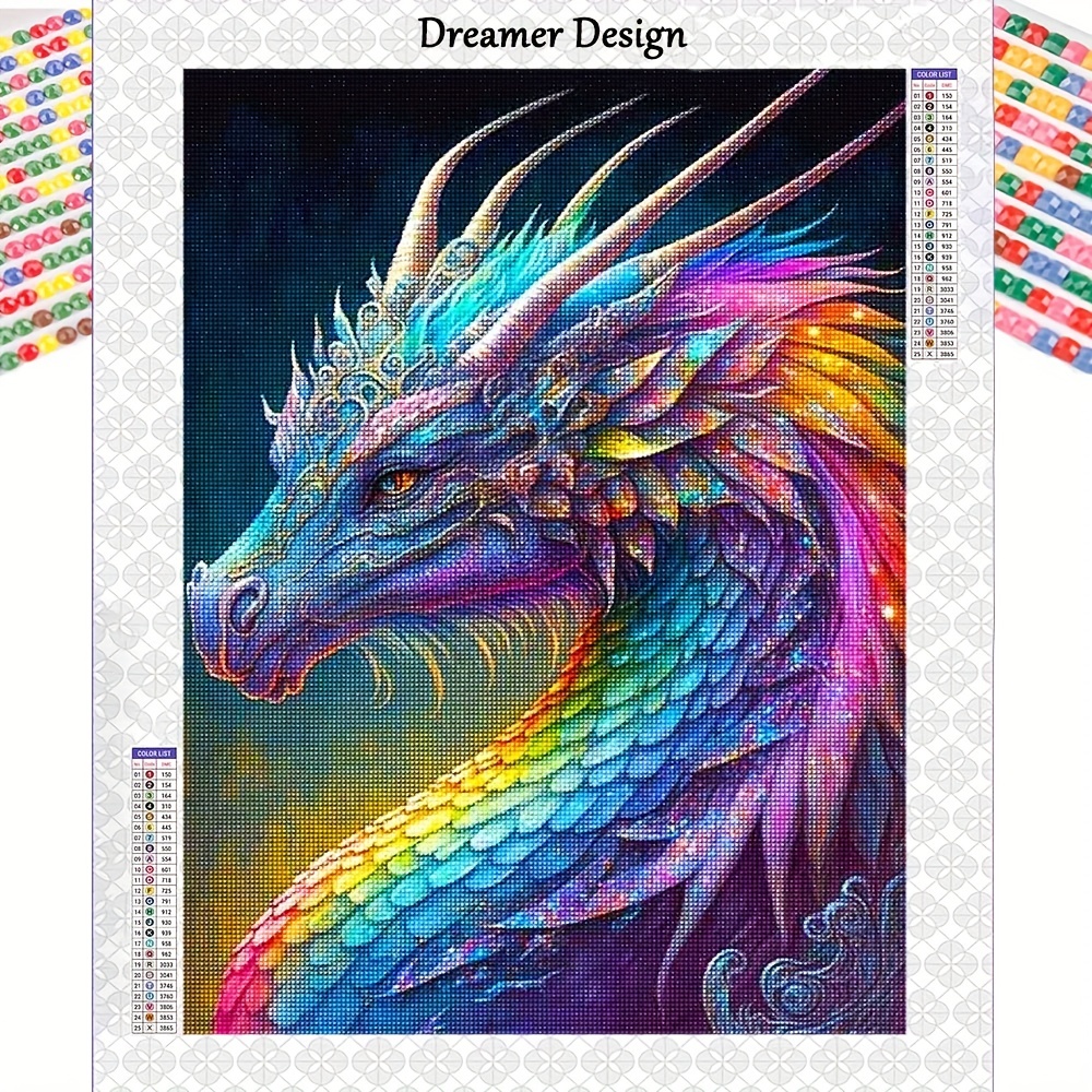 

Diamond Painting Kit Dragon Full Diamond Mosaic Animal 5d Diy Cross Stitch Kits Diamond Art Home Decoration