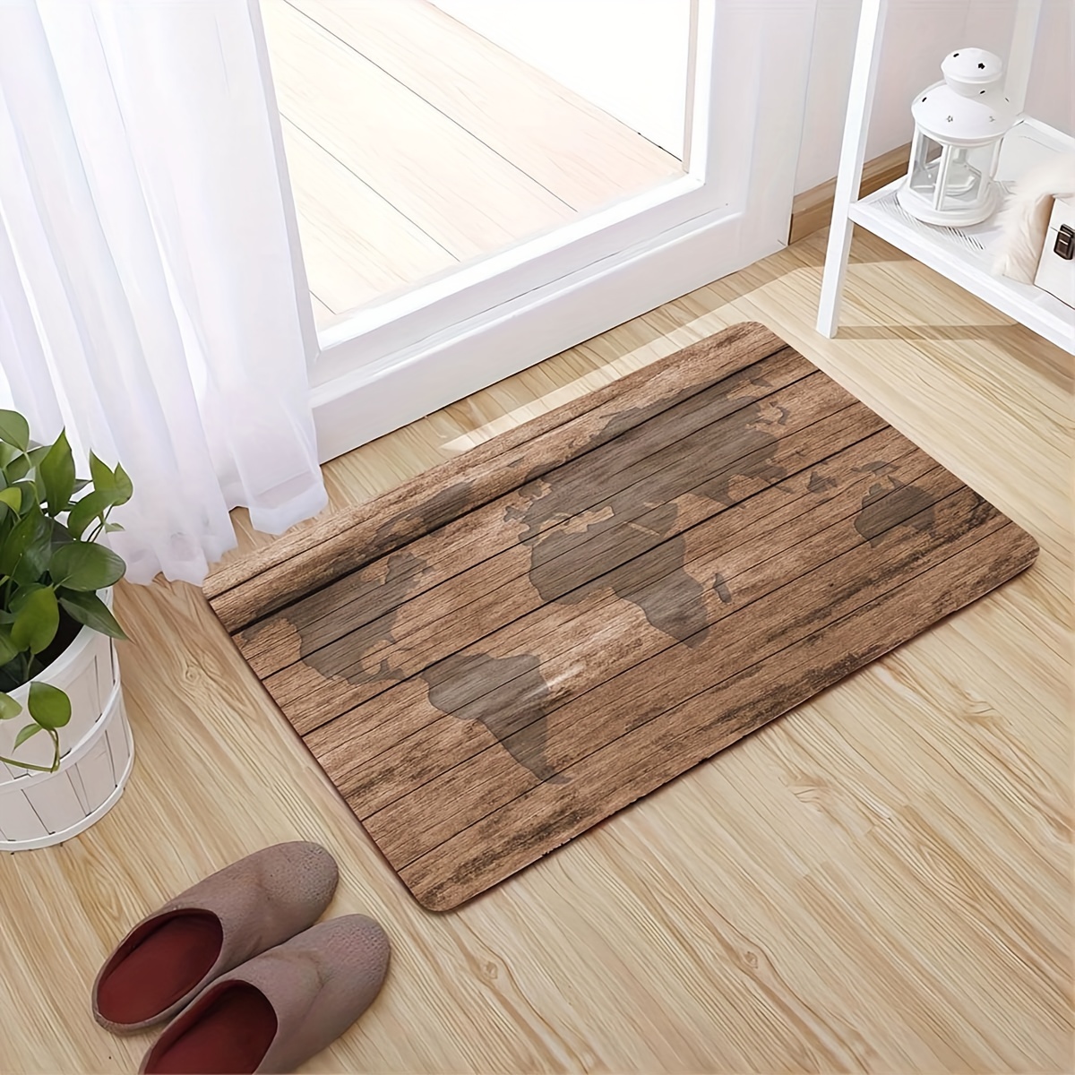 Cobblestone Patterned Bathroom Rug, 3d Big Feet Indoor Mat, Entrance Door  Mat, Carpet Non-slip Mat Indoor Mat - Temu