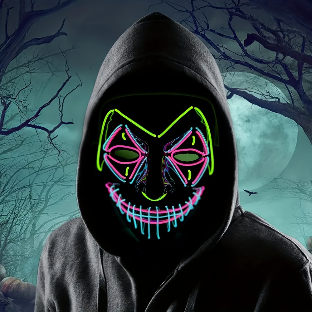 Maschera con Luci Led di Halloween o Carnevale Zanne di Mostro – Goestro