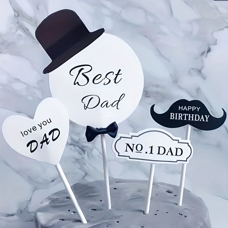 Father's Day Hat And Mustache Cake