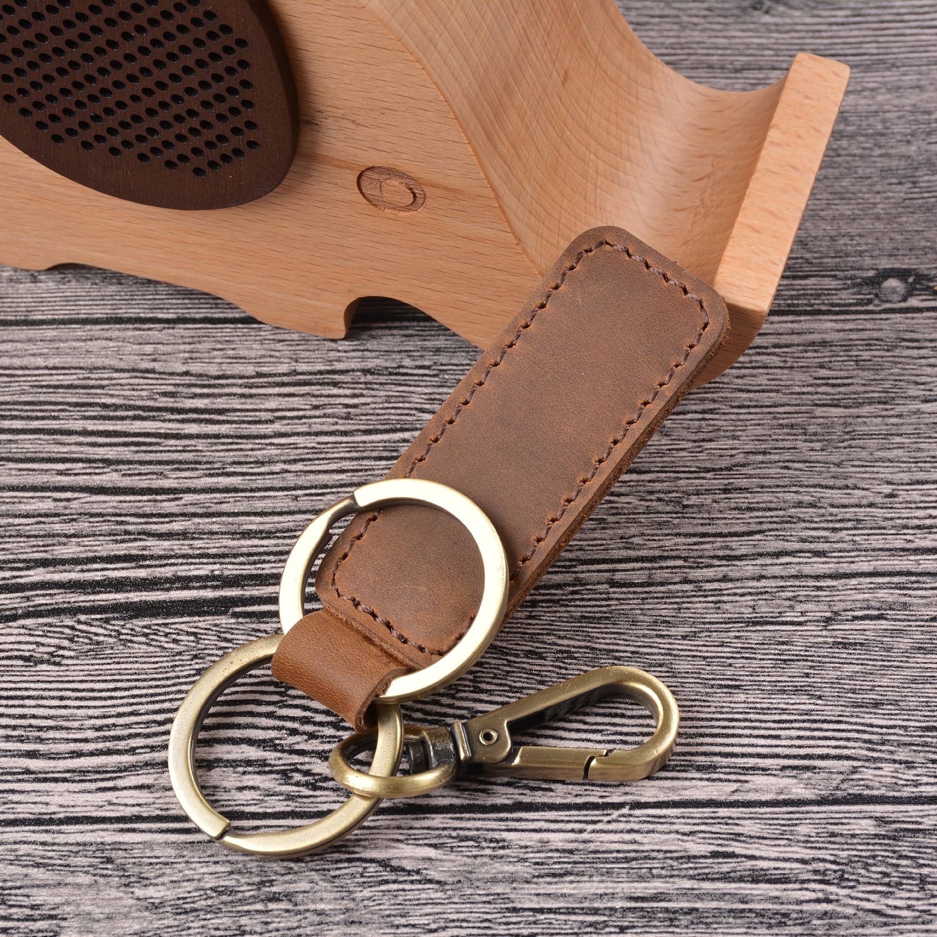 Leather Valet Keychain Leather Key Chain With Belt Loop Clip For Keys -  Temu Malta