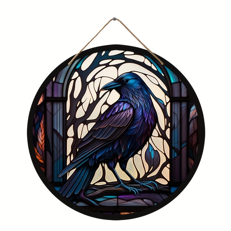 Crow Stained Glass Pattern 