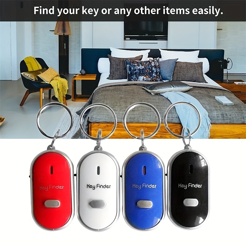 LED Whistle Key Finder Flashing Beeping Sound Control Alarm