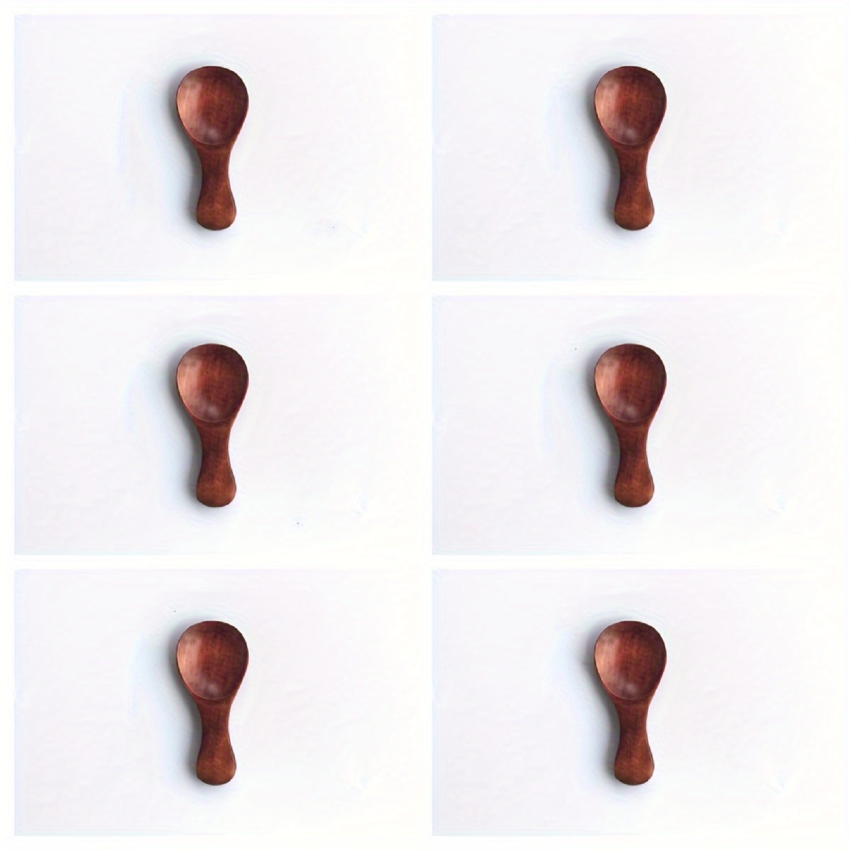 6/12pcs Mini Wooden Spoons With Short Handles - Perfect For Ice Cream, Coffee, Desserts & Seasonings - Durable Solid Wood Kitchen Utensils