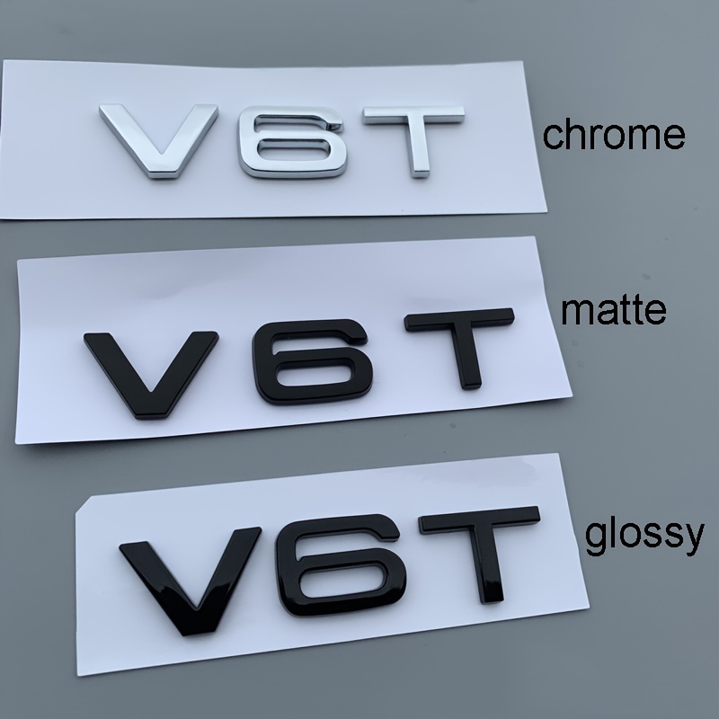 

Abs Letter Number V6t Emblem For Aud A4l A5 A6l A7 A8l Tt Rs7 Sq5 Car Styling Fender Side Badge Discharge Logo Sticker